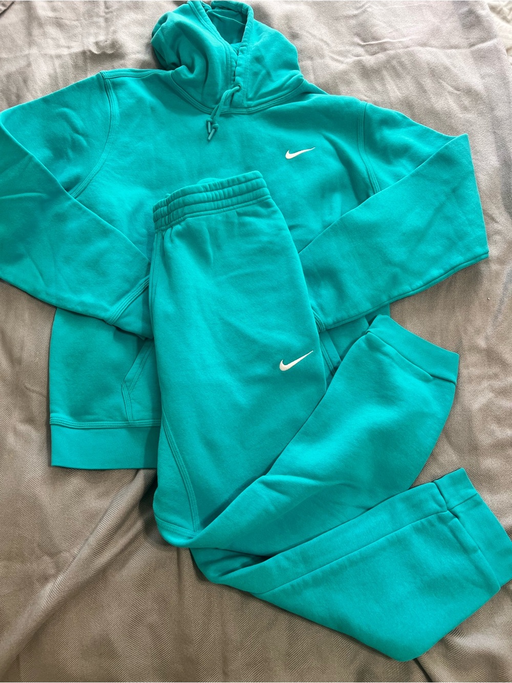 Like New Men Teal Hoodie & Jogger Set - Bright Teal